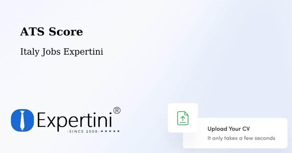 Resume ATS Score & Job Description Match Tool – Ruda - Italy Jobs Expertini