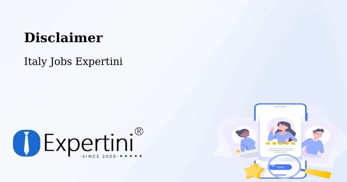 Disclaimer – Ruda - Italy Jobs Expertini
